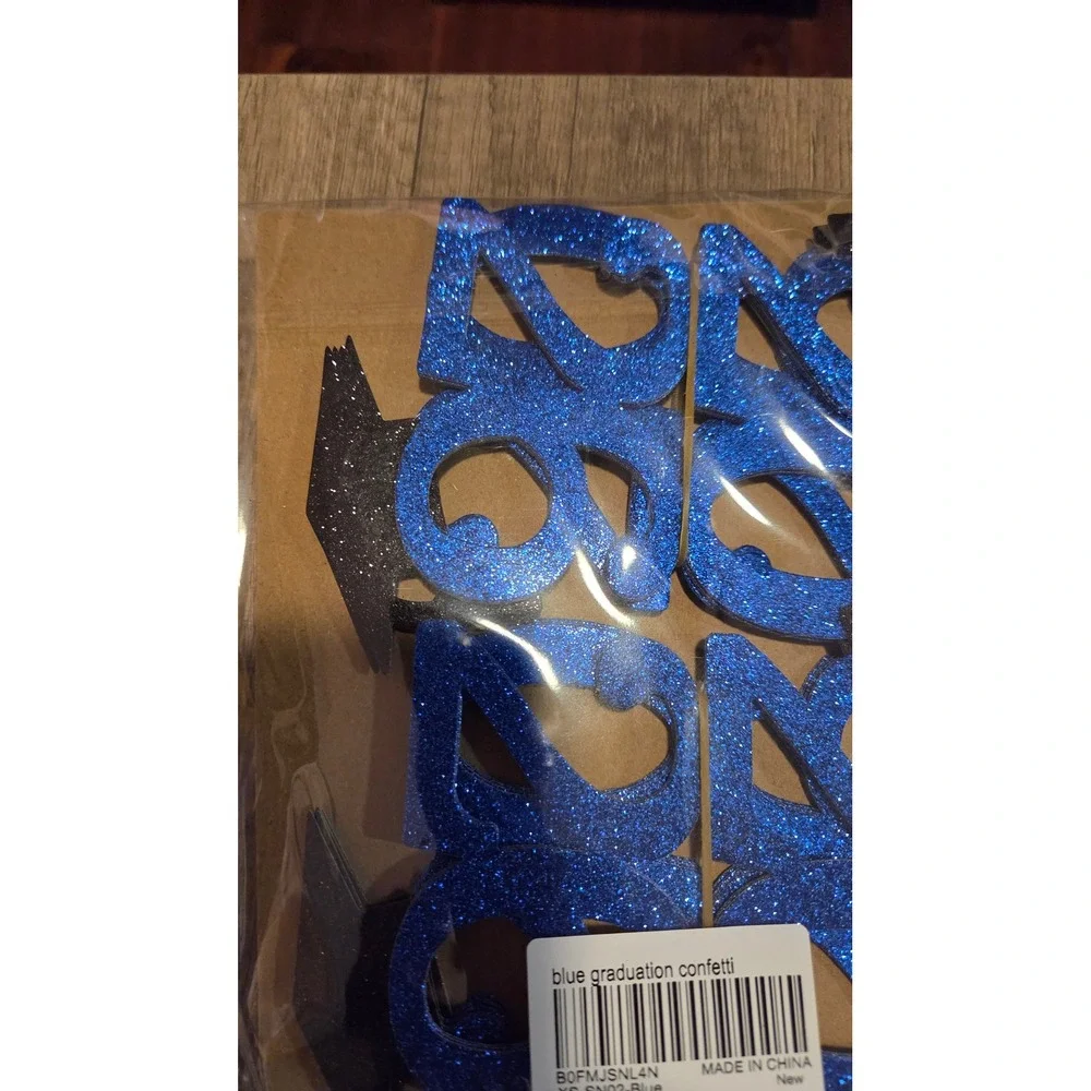 Class of 2026 Blue Glitter Graduation Decorations 2 Packs 60 Pcs Banner